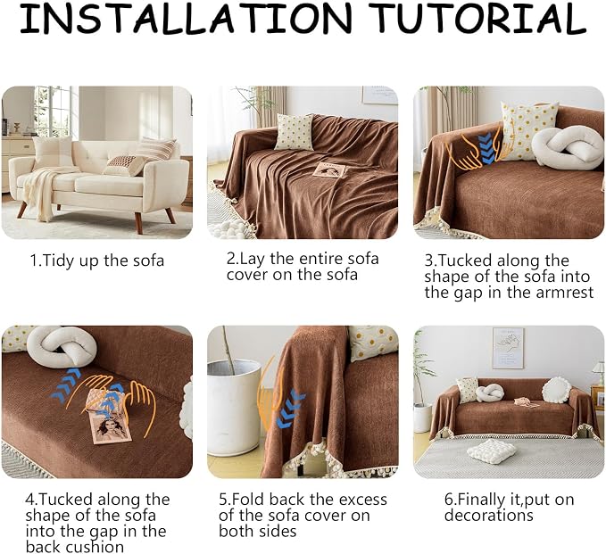 HANDONTIME Boho Style Sofa Cover - Image 6