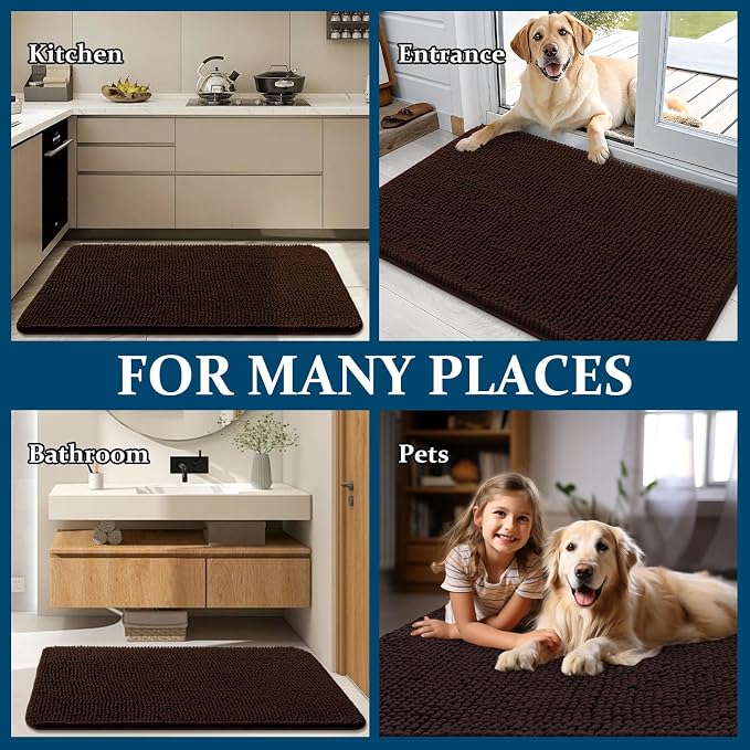 OLANLY Dog Door Mat for Muddy Paws 32x20, Absorbs Moisture and Dirt, Absorbent - Image 8