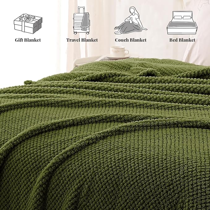 Whale Flotilla Queen Size Fuzzy Fleece Blanket, Fluffy Warm Soft Jacquard Bed - Image 8