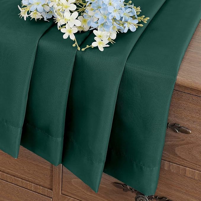 Green Window Sheer Curtains 54 inch Length, Soft Airy Light Filtering Sheer - Image 8