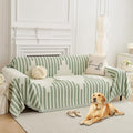 HAOMAIJIA Boho Sofa Covers Couch Covers for 3 Cushion Couch Sofa Pet Friendly Soft Thick Non Slip Couch Cover for Dogs Washable Sectional Couch Covers L Shape Furniture Protector (Green, 71"x134")