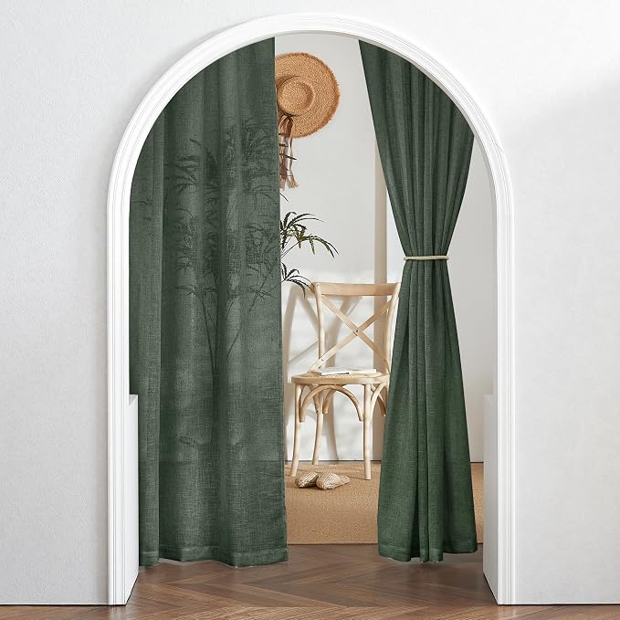 RYB HOME Semi Sheer Curtains 90 inches Long, Light Filtering Privacy Natural - Image 7