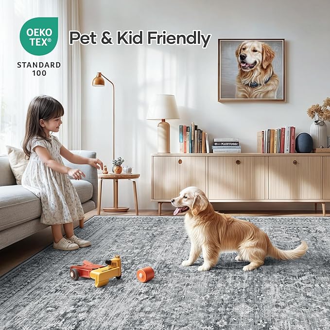 Lofus 8x10 Area Rug for Living Room, Soft Neutral Carpets for Bedroom Dining - Image 5