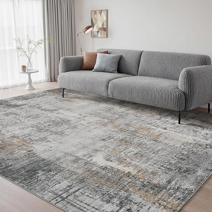 5 x 7 Area Rugs for Living Room, Machine Washable Non Slip Rug Ultra Soft Low by AMOAMI