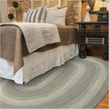 Homespice Grey Cloud Oval Braided Rug, 8x10' - Grey, Handmade with Jute - Warm Farmhouse Decor, Perfect for Living Rooms, Dining Rooms and Bedrooms - Pet Friendly and Easy to Clean