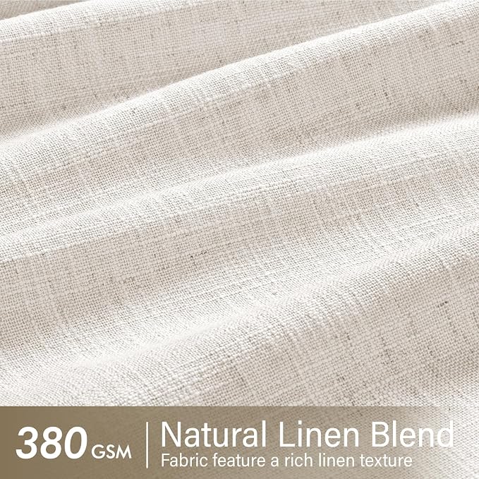MIULEE Pinch Pleated Thick Linen Curtains 100 Inches Long 2 Panels - Image 4