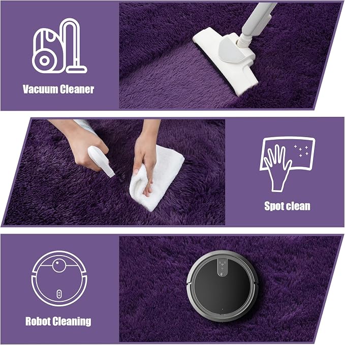 6x9 Fluffy Area Rug for Living Room, Shag Area Rugs for Bedroom - Image 4