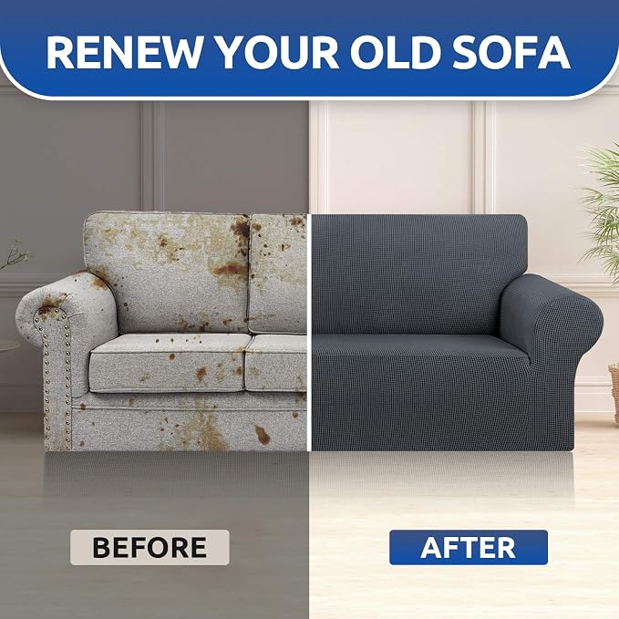 KEKUOU Stretch Oversized Sofa Slipcover 1 Piece Couch Sofa Cover Furniture - Image 7