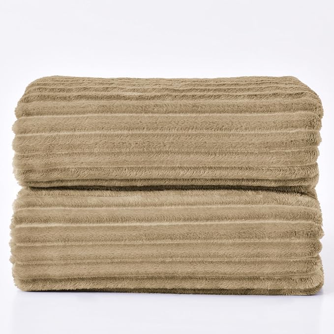 BEDELITE Fleece Blanket Queen Size – 3D Ribbed Jacquard Soft and Warm - Image 9