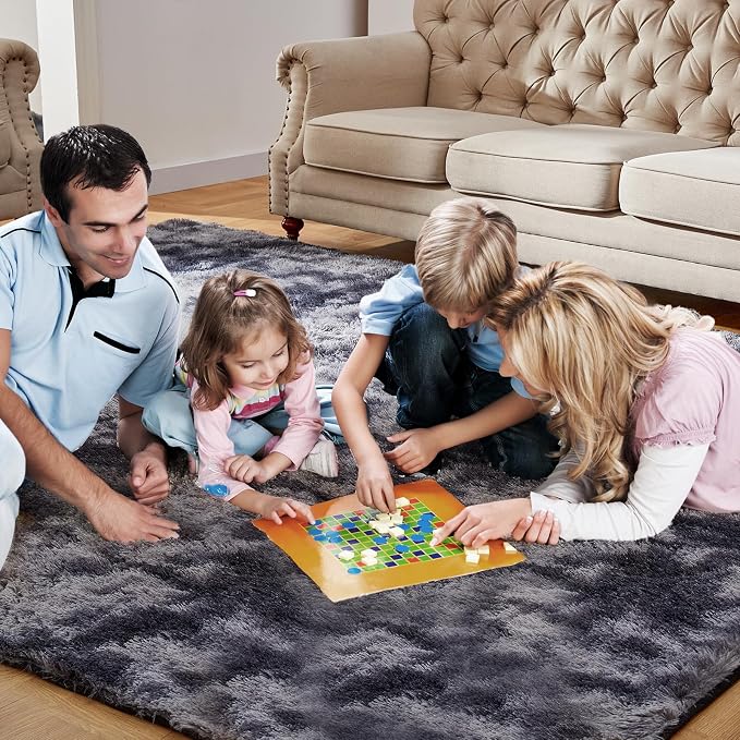 Shag Area Rugs for Living Room 5x7 Feet, Upgrade Anti-Skid Rectangular Cozy Rug - Image 5
