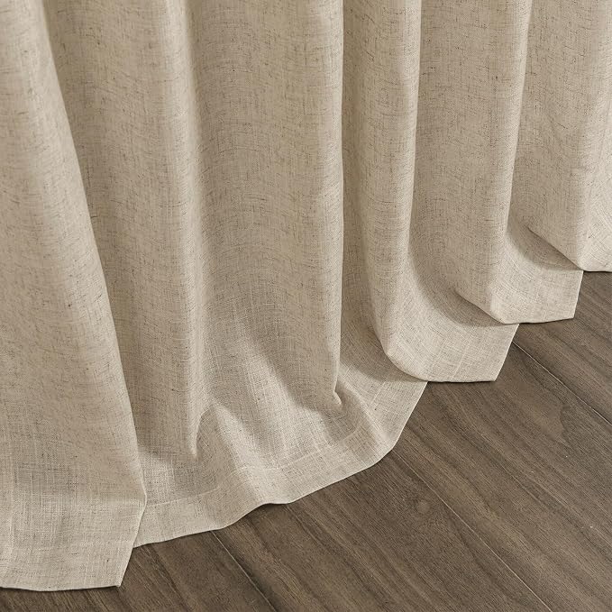 Taupe Burlywood Linen Curtains 80 Inch Length - Image 9