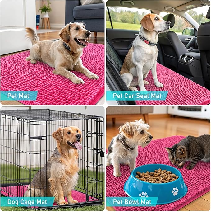 OLANLY Dog Door Mat for Muddy Paws 24x16, Absorbs Moisture and Dirt, Absorbent - Image 7
