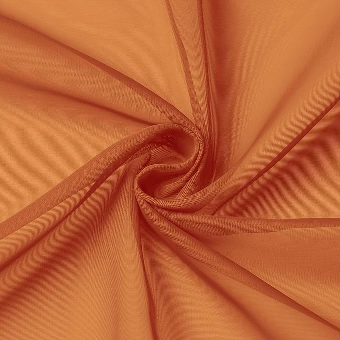 Orange Valances for Windows, Modern Solid Mini Small Window Curtains for Cafe - Image 9
