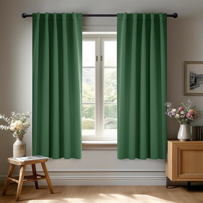 Deconovo Blackout Curtains, Thermal Insulated, W42 x L54 2 Panels, Back Tab by Deconovo
