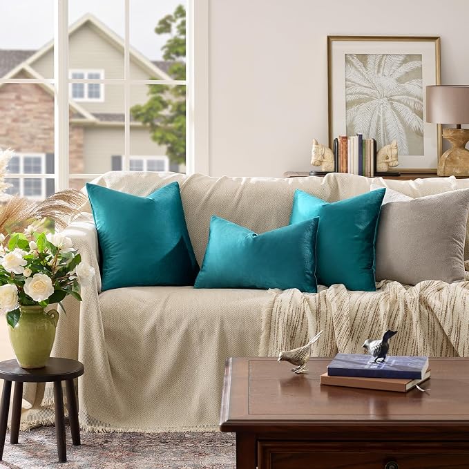 GIGIZAZA Decorative Couch Throw Pillow Covers, Pillow Cases Velvet Pillow Covers - Image 3