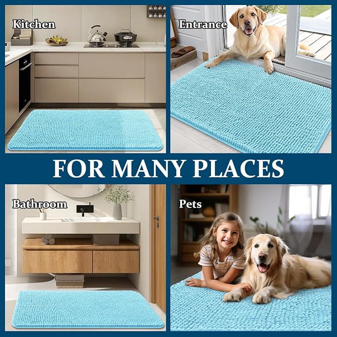 OLANLY Dog Door Mat for Muddy Paws 47x17, Absorbs Moisture and Dirt, Absorbent - Image 8