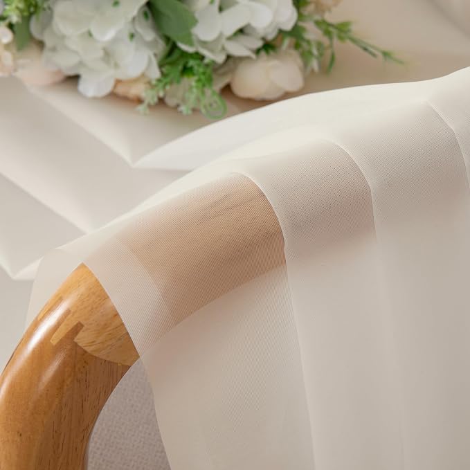 Chyhomenyc Cream Sheer Valances - Image 7