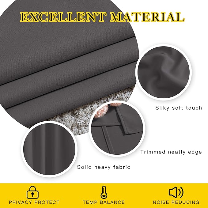 NICETOWN Blackout Window Curtains 84 inch Long - Image 5