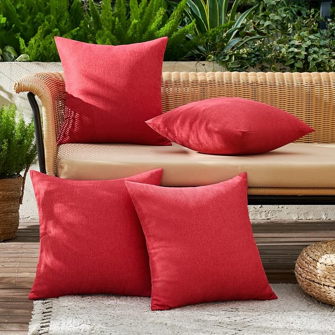 MIULEE Pack of 4 Decorative Throw Pillow Covers Linen Waterproof Pillow Covers - Image 2