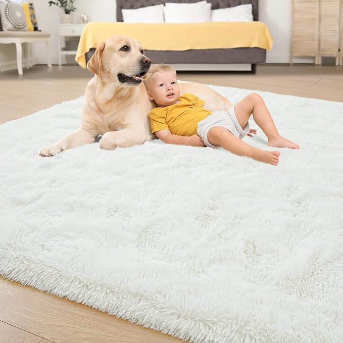 Tepook Fluffy Large Rugs for Living Room, Shag Area Rug 6x9 Soft Carpet for - Image 4