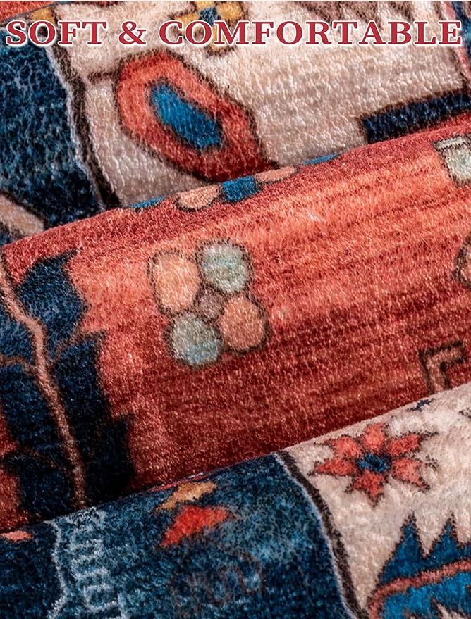 SERISSA Boho Kitchen Runner Rug, 3x7 Washable Non-Slip Runner Rug - Image 4