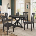 COLAMY Wooden Dining Chairs Set of 4, Spindle High Back Windsor Kitchen Side Chair, Farmhouse Dining Chairs for Kitchen and Dining Room, Dark Brown