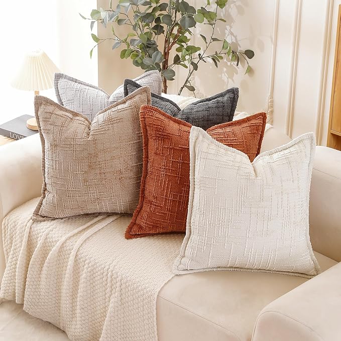 HPUK Fall Chenille Soft Throw Pillow Covers 18x18 Set of 2, Accent Cushion - Image 6