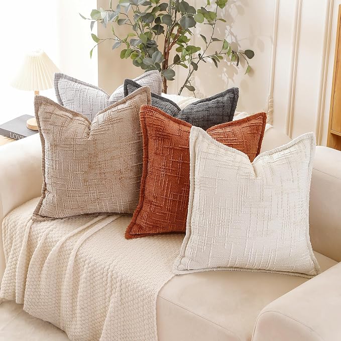 HPUK Fall Chenille Soft Throw Pillow Covers 18x18 Set of 2, Accent Cushion - Image 9