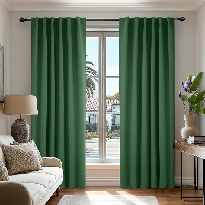 Deconovo Blackout Curtains, Thermal Insulated, W52 x L95 2 Panels, Back Tab by Deconovo