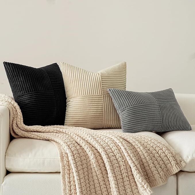 MIULEE Black Decorative Lumbar Throw Pillow Covers 12x24 Inch - Image 4