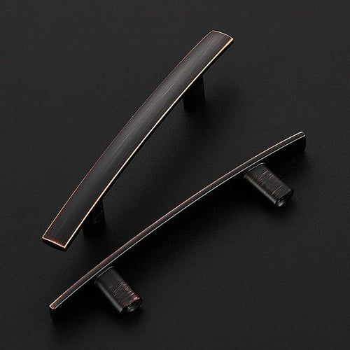 15 Pack Cabinet Handles 3" Hole Center - Curved Cabinet Pulls Oil Rubbed Bronze Drawer Pulls for Kitchen Cupboard Solid Hardware for Dresser Drawer Arch Hardware