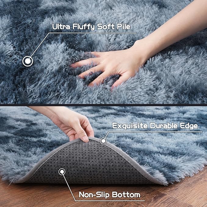 Pionblank Fluffy Runner Rugs for Bedroom 2x6, Modern Shaggy Area Rug for - Image 7