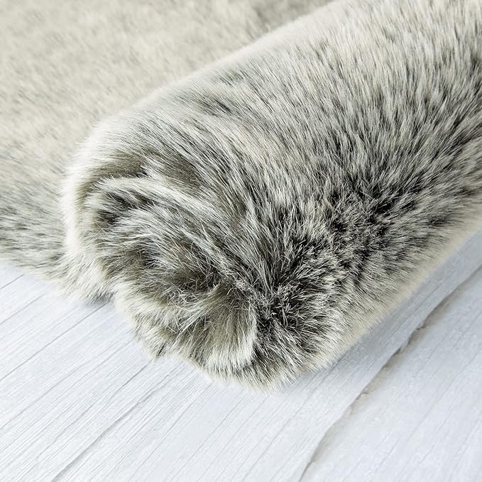 Ashler HOME DECO Soft Fox Faux Fur Chair Couch Cover Area Rug - Image 5