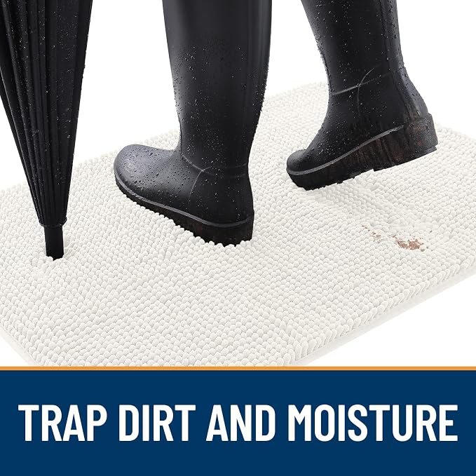 OLANLY Dog Door Mat for Muddy Paws 47x17, Absorbs Moisture and Dirt, Absorbent - Image 2