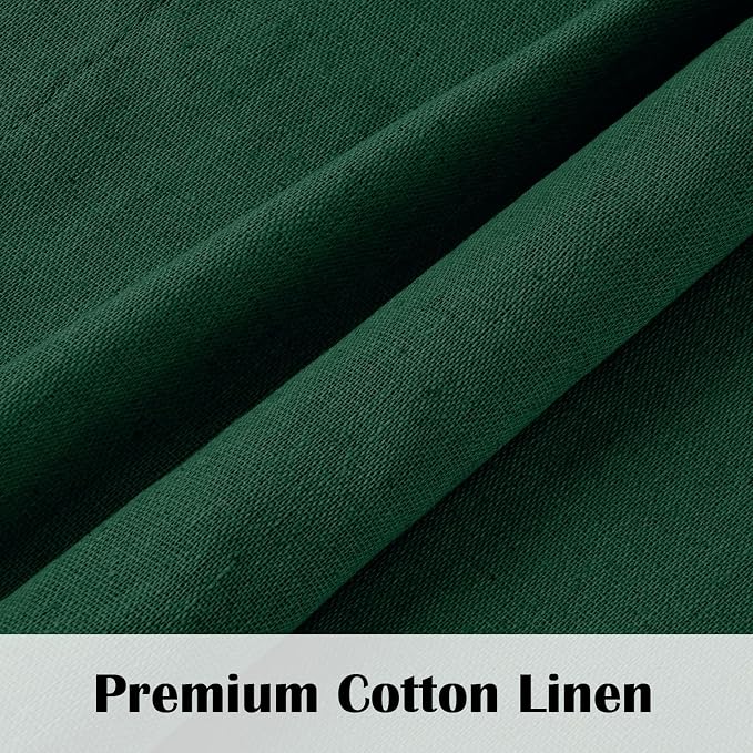 FRAMICS Boho Kitchen Curtains 36 Inch Length, Farmhouse Cotton Linen Tier - Image 7