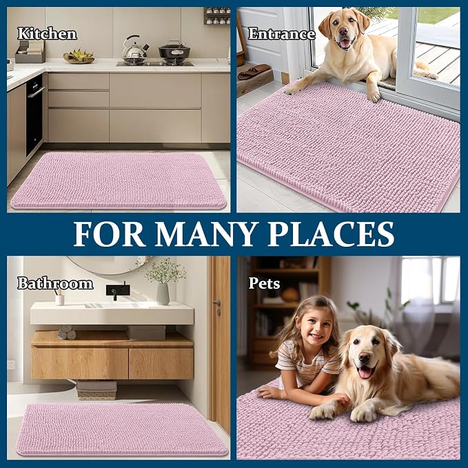 OLANLY Dog Door Mat for Muddy Paws 47x24, Absorbs Moisture and Dirt, Absorbent - Image 8