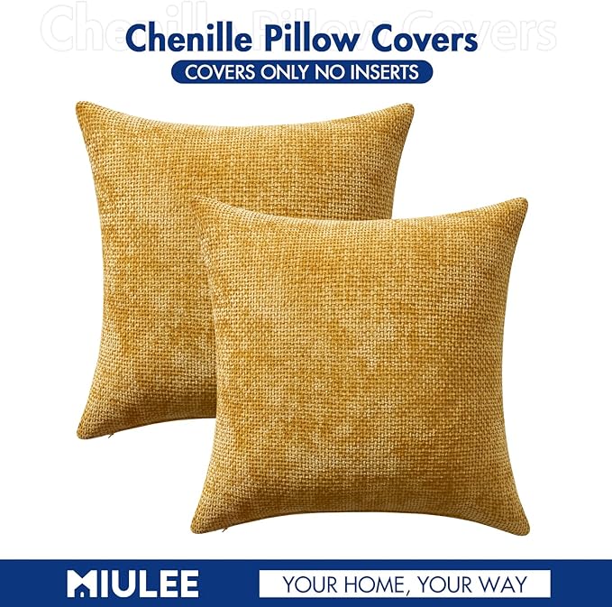 MIULEE Pack of 2 Couch Throw Pillow Covers 16x16 Inch Neutral Gold Modern Boho - Image 7