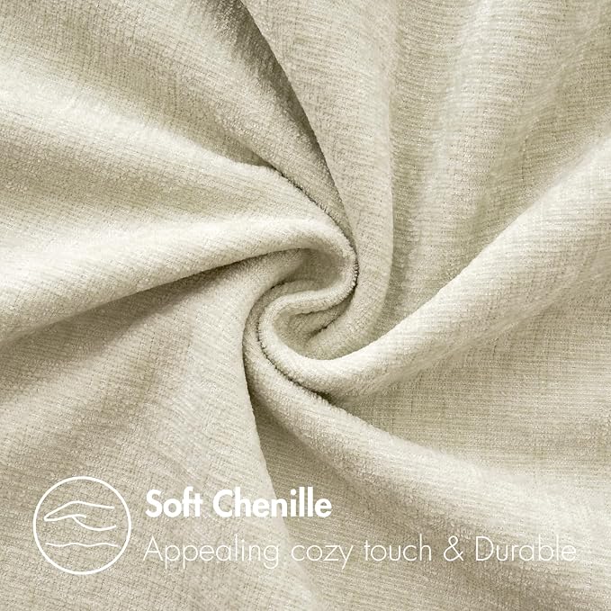 MIULEE Pack of 2 Cream Throw Pillow Covers 18x18 Inch Natural Soft Pillow Covers - Image 2