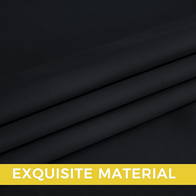 NICETOWN Blackout Curtains Grommet 2 Panels Black Drapes 95Inches Long - Image 5