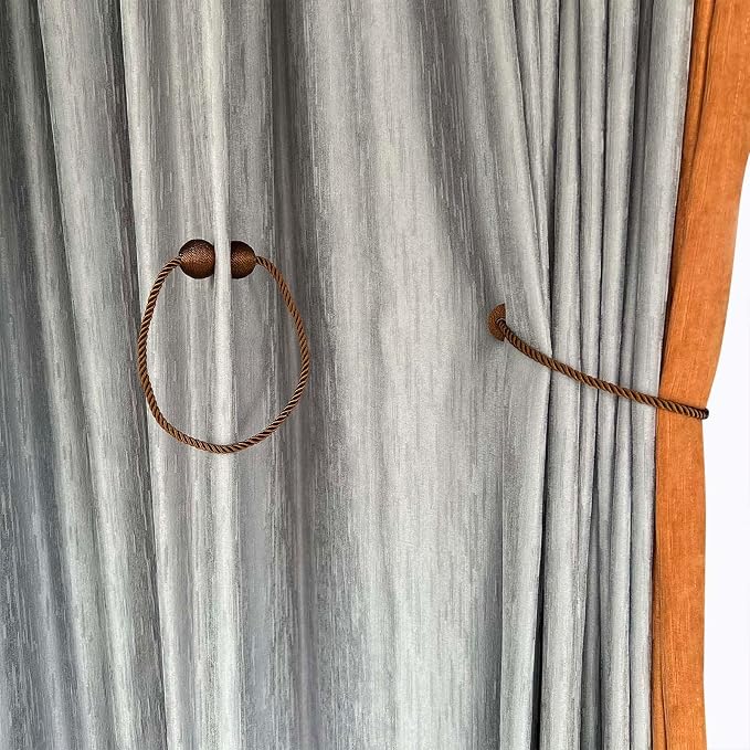 Melaluxe 6 Pack Magnetic Curtain Tiebacks, Decorative Curtain Holdbacks - Image 4