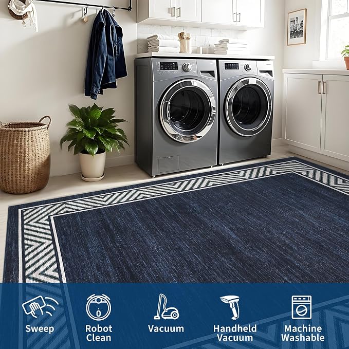 GarveeHome Bordered Bedroom Rugs 5x7 Ultra-Soft Indoor Carpet, Non-Slip Modern - Image 6
