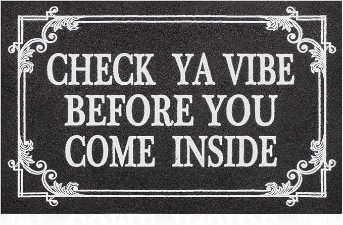 Indoor Door Mat Welcome Mats for Front Door Outdoor Entry Black Doormat by HLFMVWE