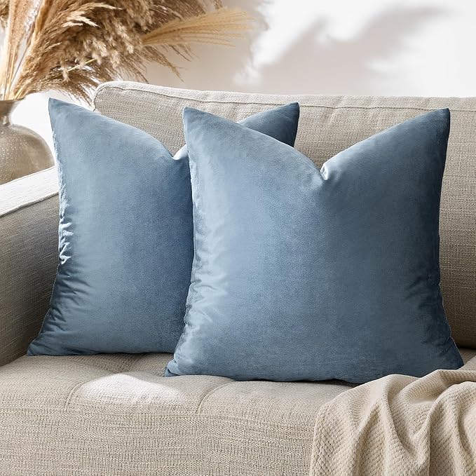 GIGIZAZA Decorative Throw Pillow Covers 24 x 24, Velvet Pillow Square Cushion - Image 6