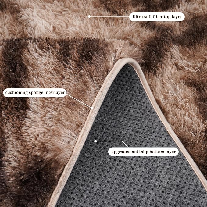 Rugs for Living Room 5x7, Soft Shaggy Modern Shag Area Rug for Bedroom - Image 4