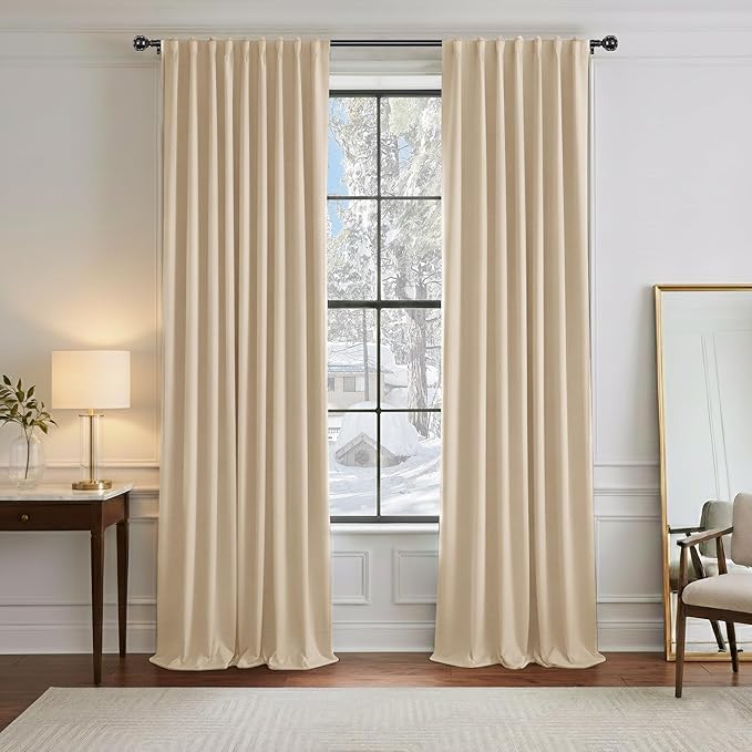 PONY DANCE Blackout Curtains Thermal Insulated Window Treatment Panels Room by PONYDANCE