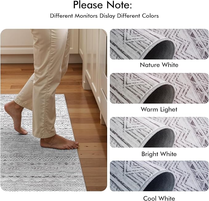 4x8 Washable Hallway Runner Rug：Moroccan Non-Slip Wide Runners - Image 9