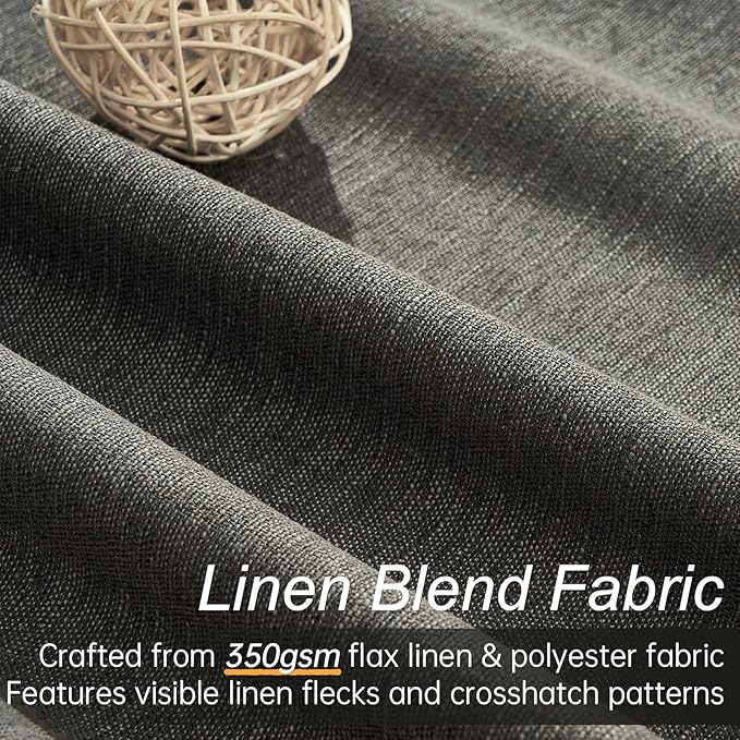 Topfinel 108 Inch Curtains 2 Panels Set Charcoal Grey Curtains 108 Inches Long - Image 4