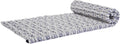 Leewadee - Foldable Floor Mattress - Japanese Roll Up Futon -Trifold Tatami Mat- Guest Floor Bed - Camping Mattress - Thai Massage Mat, Kapok Filled, 75 x 28 inches, Blue White