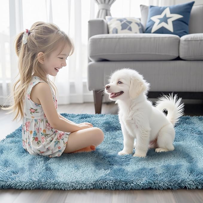 Super Soft Shaggy Area Rugs for Bedroom 4x6 Feet, Shaggy Plush Living Room Shag - Image 2