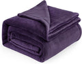 Bedsure GentleSoft Fleece Blankets Queen Size Purple by BEDSURE